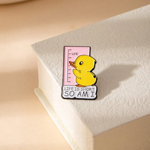 Kawaii Yellow Duckling Enamel Pin - Picture 3 of 3